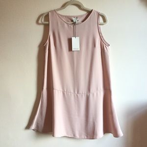 Adrienne Vittadini nude pink shift dress sz M NWT